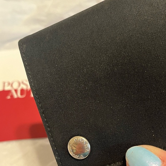 Authentic PRADA BLACK NYLON Trifold WALLET - Picture 4 of 8